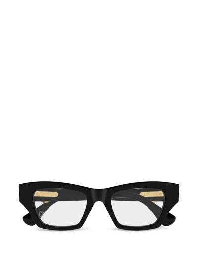 Cartier Browline Glasses In Black