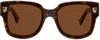 Cartier Brown & Black Panthère Wayfarer Acetate Sunglasses In 002 Havana