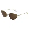 Cartier Brown Cat Eye Ladies Sunglasses Ct0155s 002 57 In Brown