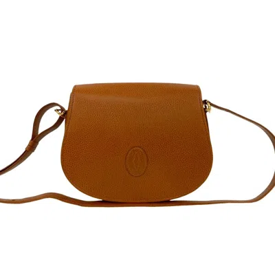 Pre-owned Cartier Brown Leather Pochette Shoulder Bag ()