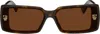 Cartier Fendi Eyewear Rectangular Frame Sunglasses In 002 Havana