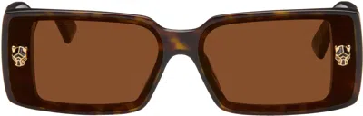 Cartier Brown 'panthère De ' Sunglasses