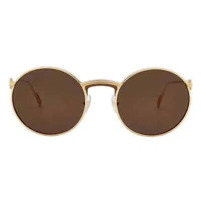 Pre-owned Cartier Brown Round Ladies Sunglasses Ct0274s 002 99 Ct0274s 002 99