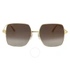Cartier Brown Square Ladies Sunglasses Ct0297s 002 57 In Brown