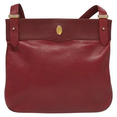 Pre-owned Cartier Burgundy Leather Shoulder Bag ()
