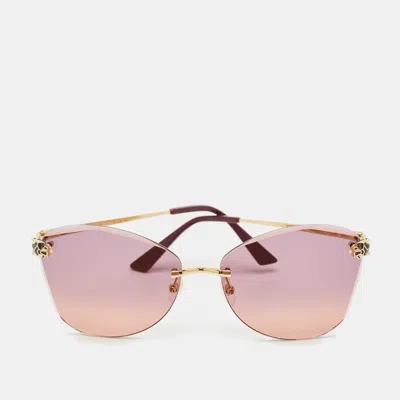 Pre-owned Cartier Butterfly Sunglasses In Purple