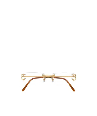 Cartier Rectangular Frame Glasses In Nude