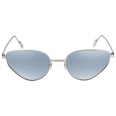 Cartier C De  Blue Cat Eye Ladies Sunglasses Ct0155s 006 57