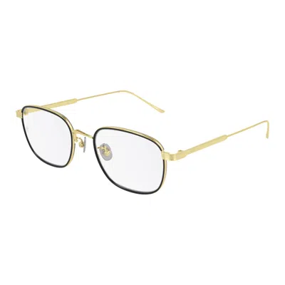 Cartier C De  Demo Square Men's Eyeglasses Ct0260o 005 54 In Gold