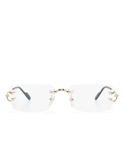 Cartier C De  Glasses In ゴールドトーン