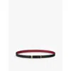 Cartier C De  Leather Belt In Black & Cherry Red
