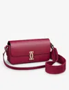 Cartier Womens Red C De Leather Cross-body Bag In Red