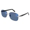 Cartier C De  Photochromatic Clear To Blue Square Men's Sunglasses Ct0227s 006 58