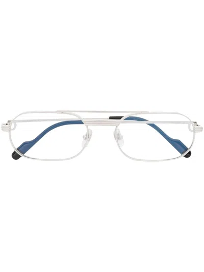 Cartier C De  Pilot-frame Glasses In Silber