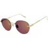 Cartier C De  Red Round Men's Titanium Sunglasses Ct0393s 003 52