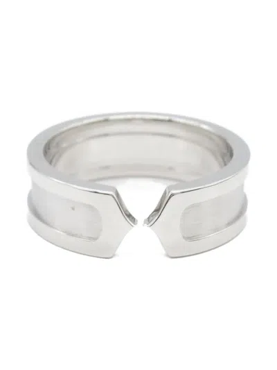 Pre-owned Cartier C Décor 18k白金戒指（典藏款）