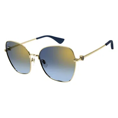Cartier C Decor Blue Butterfly Ladies Sunglasses Ct0402s 006 59