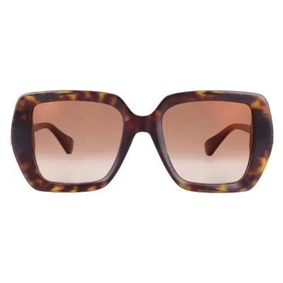 Cartier C Decor Brown Multi Treatment Square Ladies Sunglasses Ct0507s 002 54