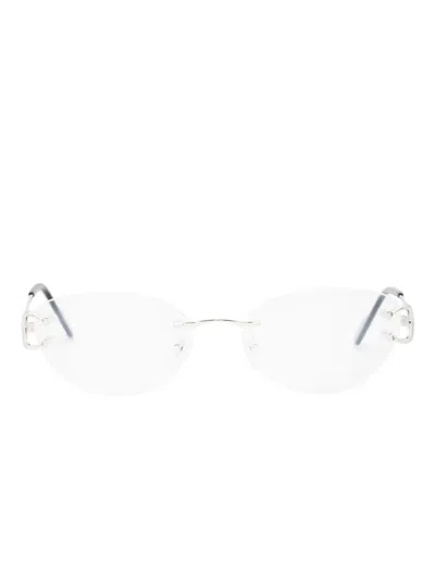 Cartier C Dècor Cat-eye Glasses In Silver