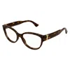 Cartier C Decor Demo Cat Eye Ladies Eyeglasses Ct0450o 002 54 In Brown