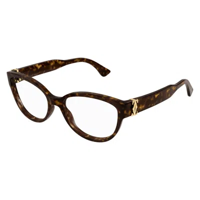 Cartier C Decor Demo Cat Eye Ladies Eyeglasses Ct0450o 002 54