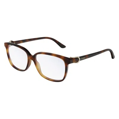 Cartier C Decor Demo Rectangular Ladies Eyeglasses Ct0187o 006 55