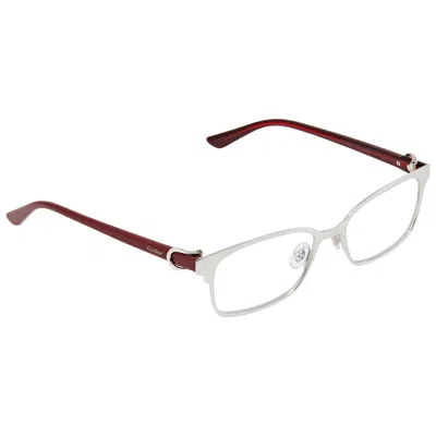 Cartier C Decor Demo Rectangular Ladies Eyeglasses Ct0189o 003 53