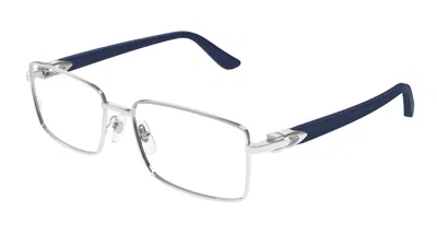 Cartier C Decor Demo Rectangular Men's Eyeglasses Cct0520o 004 58 In Metallic