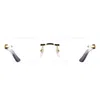 Cartier C Decor Demo Rectangular Men's Eyeglasses Ct0453o 001 56
