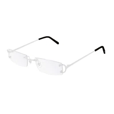 Cartier C Decor Demo Rectangular Unisex Eyeglasses Ct0092o 002 53 In White