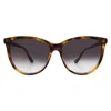 Cartier C Decor Grey Cat Eye Ladies Sunglasses Ct0186s 002 56 In Brown