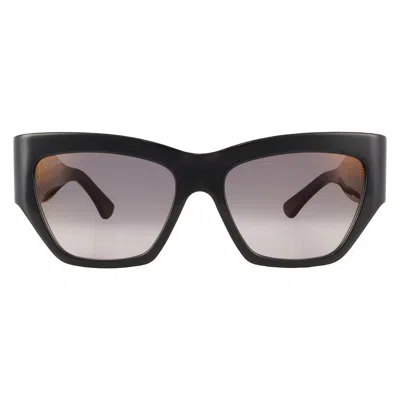 Cartier C Decor Grey Multi Treatment Cat Eye Ladies Sunglasses Ct0435s 001 55 In Black