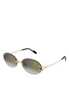 Cartier Signature C Square Sunglasses, 58mm In Gold