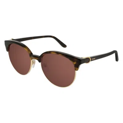 Cartier C Decor Red Phantos Ladies Sunglasses Ct0126s 003 55