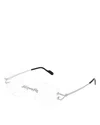 Cartier C Decor Rimless Square Optical Glasses, 55mm In Silver