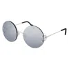 Cartier C Decor Silver Round Ladies Sunglasses Ct0152s 004 56