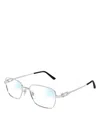 Cartier C Decor Square Photochromatic Sunglasses, 54mm In Silver