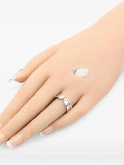 Pre-owned Cartier C2 Ring In Silver