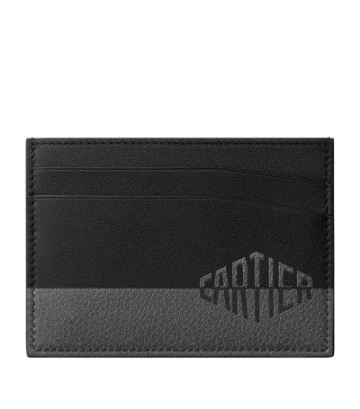 Cartier Calfskin Losange Shadow Card Holder In Black