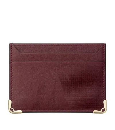 Cartier Calfskin Must De  Card Holder In Brown