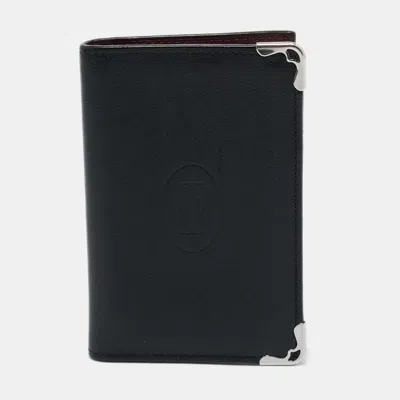 Pre-owned Cartier Card Holder In Black