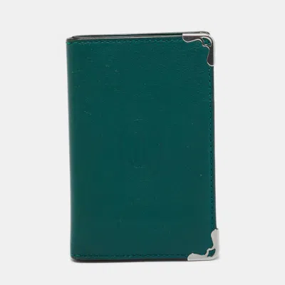 Pre-owned Cartier Card Holder In Green