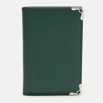 Pre-owned Cartier Card Holder In Green