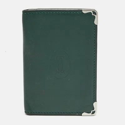 Pre-owned Cartier Card Holder In Green