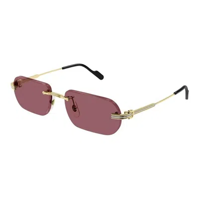 Cartier Rimless Geometric-frame Sunglasses In Multi
