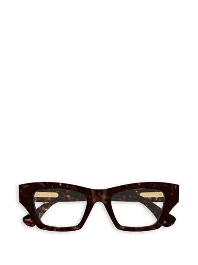 Cartier Cat-eye Embellished Glasses In Brown