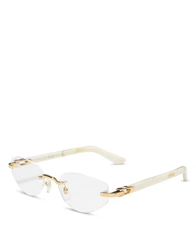 Cartier Cat Eye Eyeglasses, 55mm In Gold