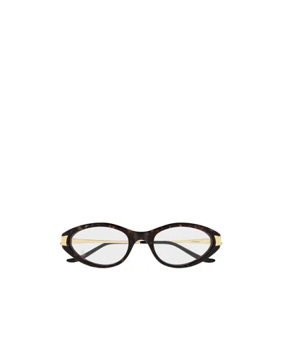 Cartier Cat Eye Frame Glasses In Yellow