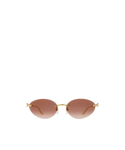Cartier Cat-eye Frame Sunglasses In Brown