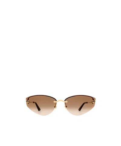 Cartier Cat-eye Frame Sunglasses In Brown